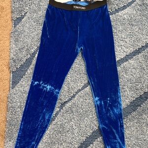 Tom Ford  Blue Velvet Leggings and Crop Top